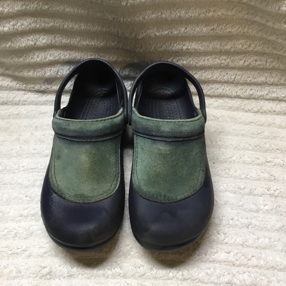 Crocs Troika Blue Suede Slip On Comfort